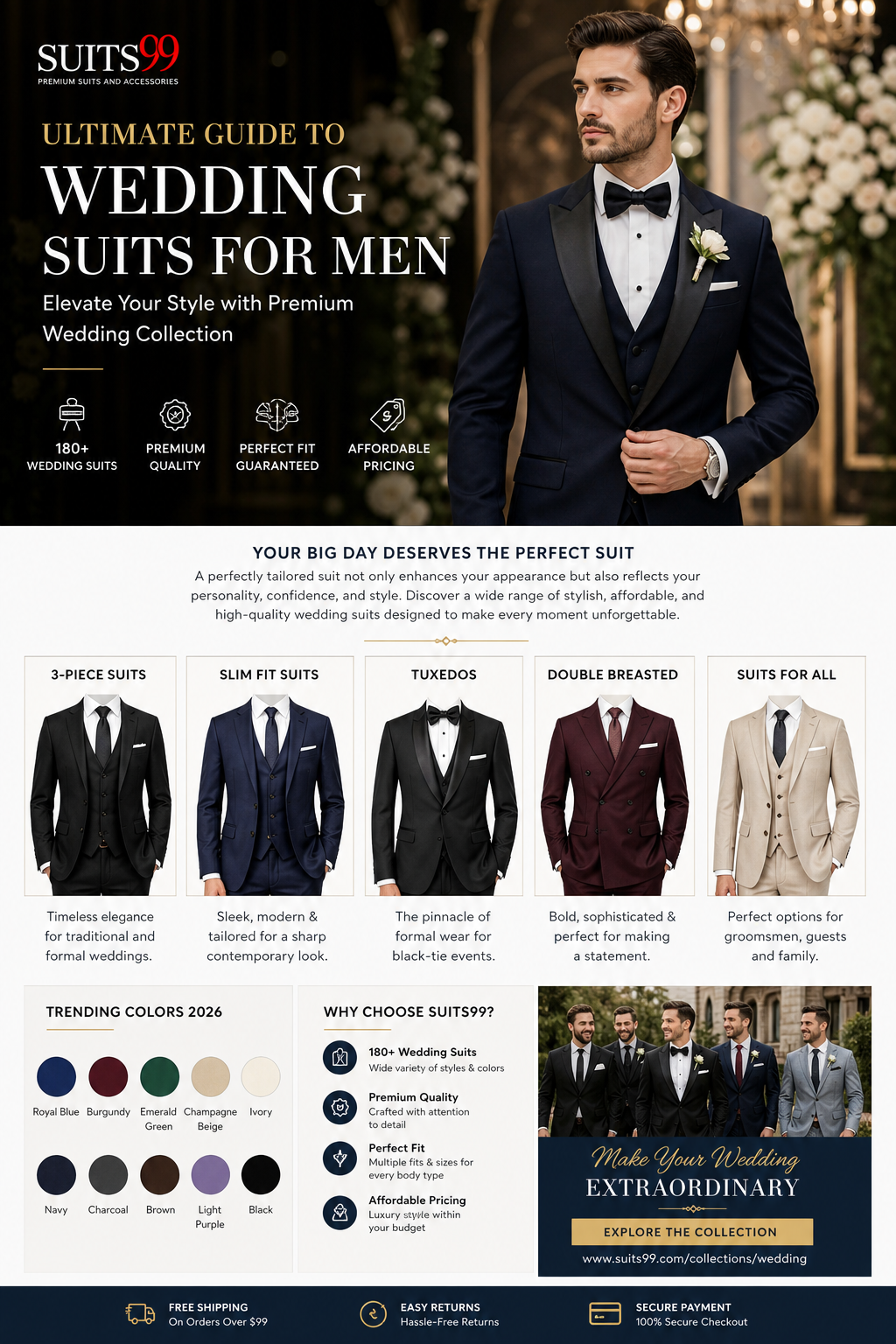 Ultimate Guide to Wedding Suits for Men – Elevate Your Style with Premium Wedding Collection