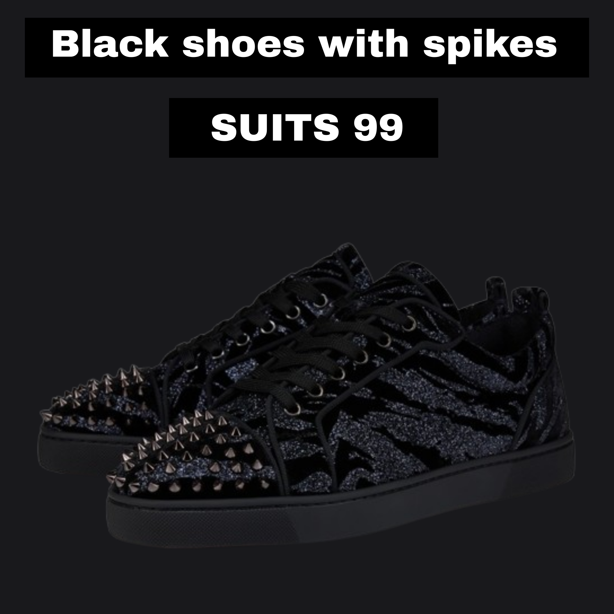 black shoes with spikes
