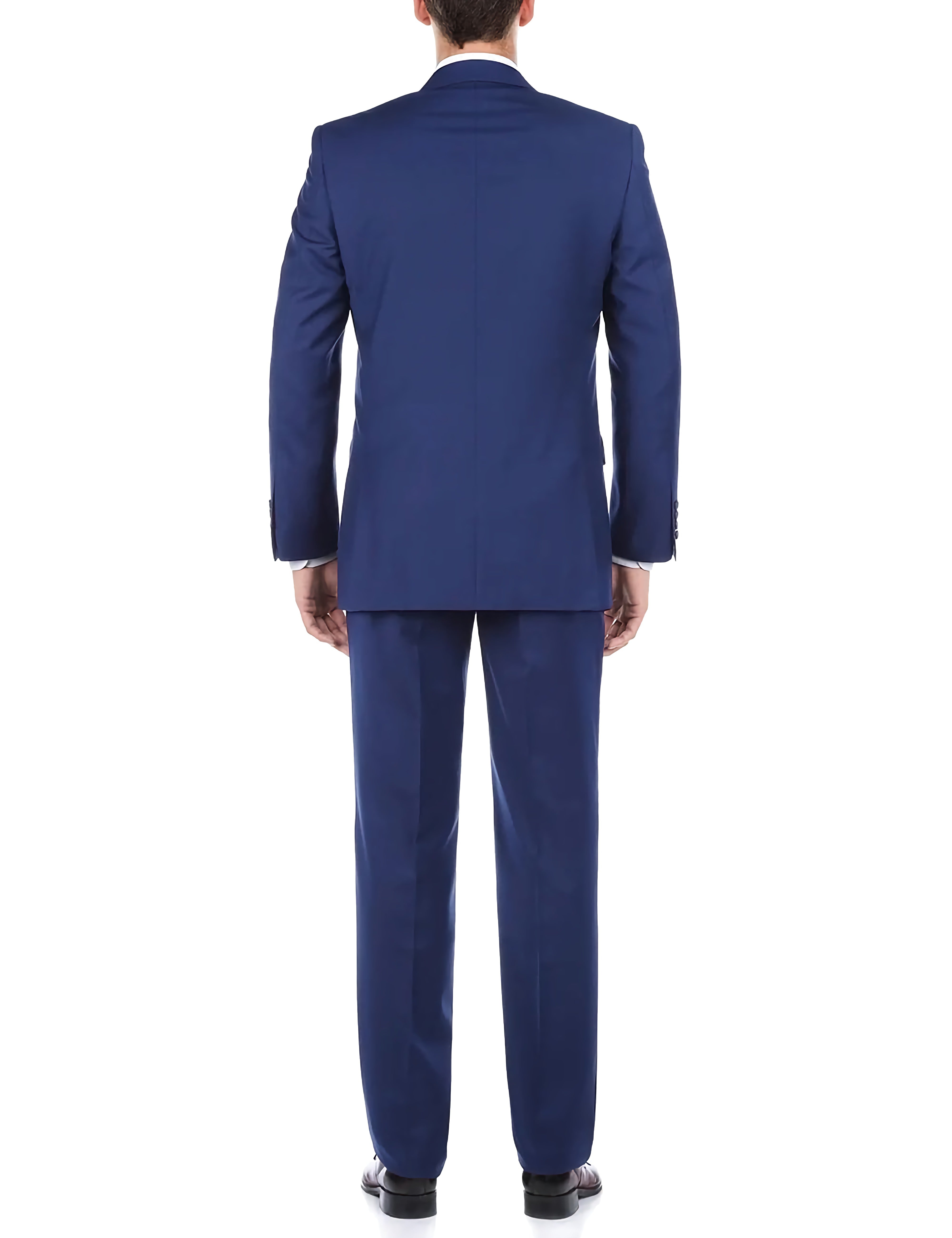 Classic 2 Piece Suit 2 Buttons Regular Fit In Blue - Suits99