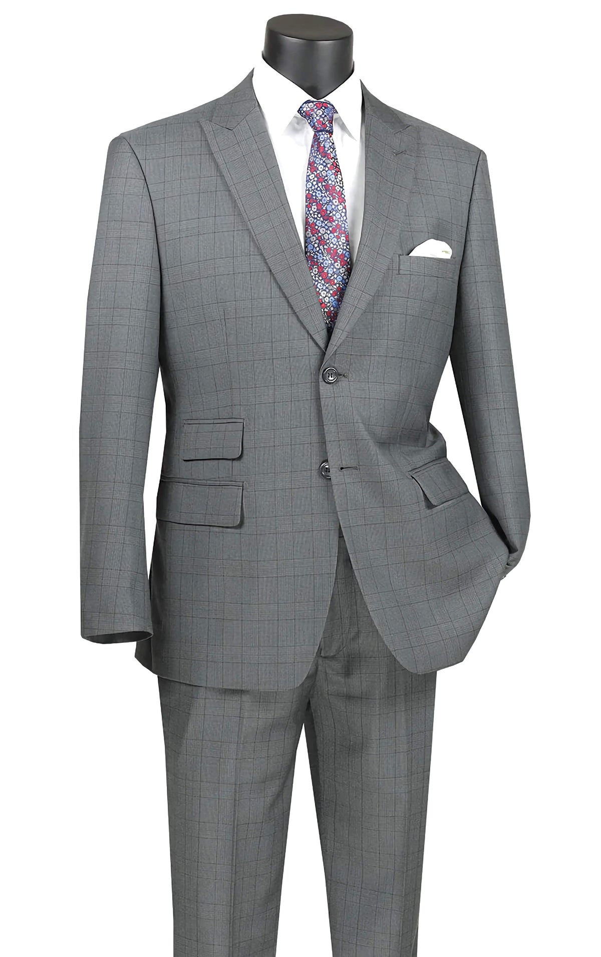 Order Online Concord Collection - Modern Fit Windowpane Suit 2 Piece in