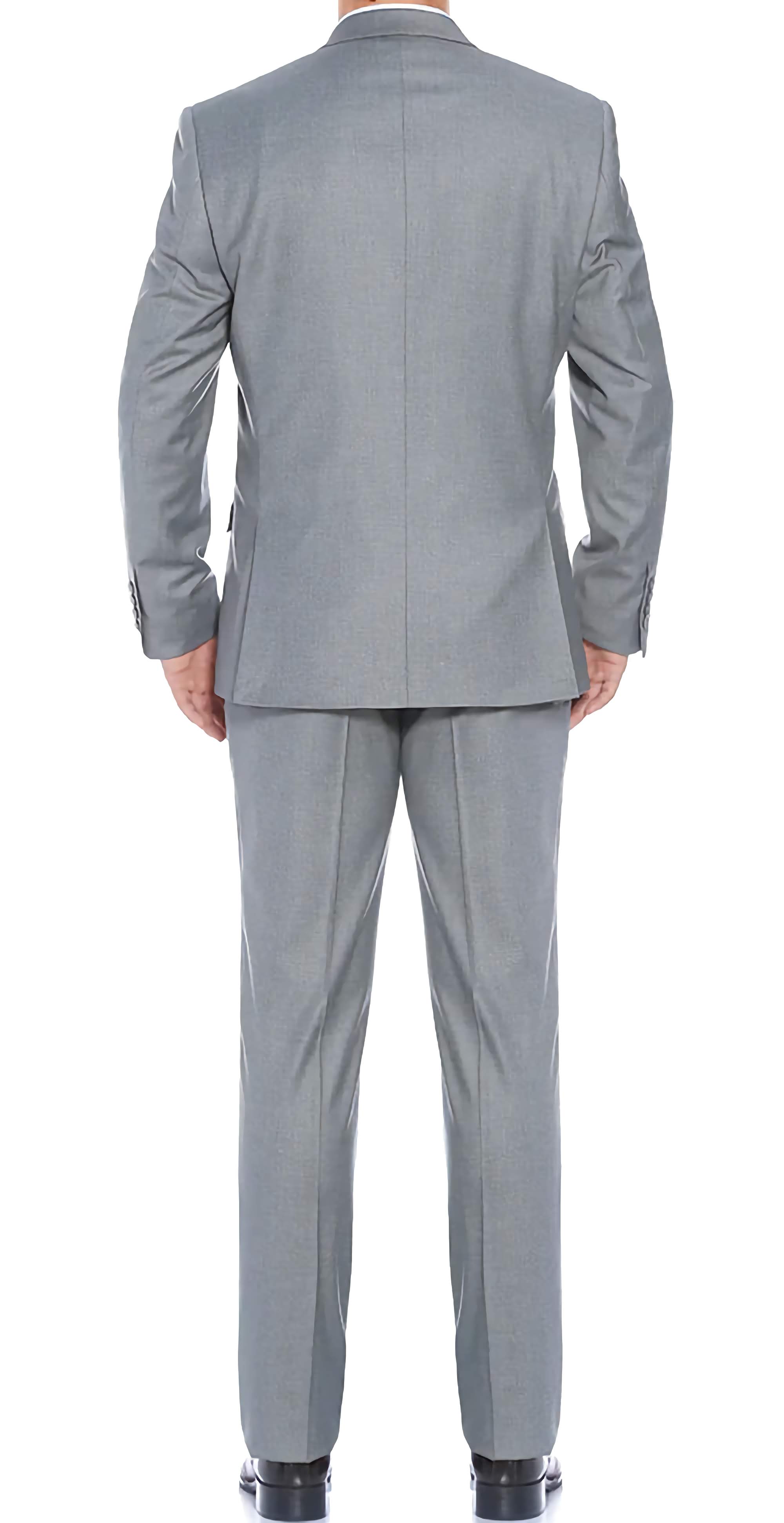 Performance Stretch Suit 2 Piece Slim Fit in Gray - Suits99