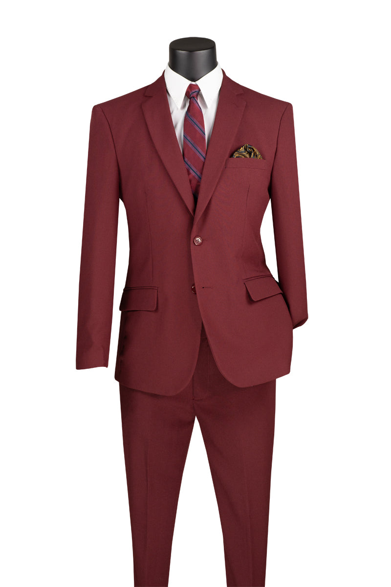 Buy Branded Dark Black Slim Fit Men's suit 2 Piece Business Suit 2 Button