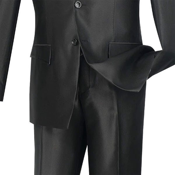 海外ブランド  Slim Fit in Sharkskin Shiny Buttons 2 Piece 2 Suit Men's クリアファイル