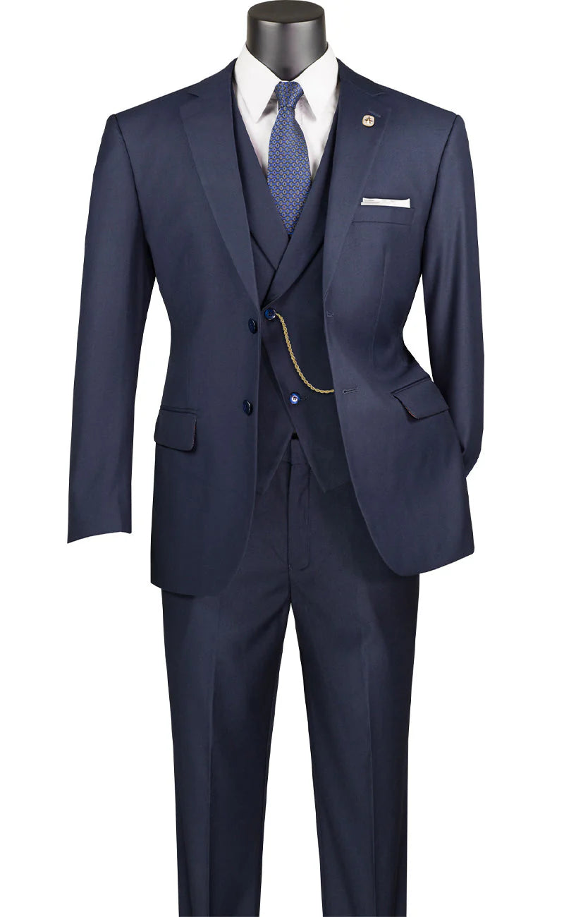 blue dress pants and vest Conjunto de Pantaln Vanessa Vest - Azul Pizarra
