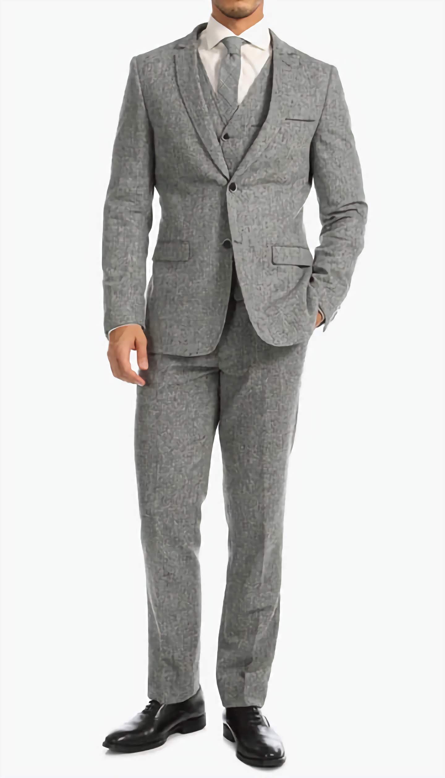 Vintage Tweed 3 Piece Suit Grey