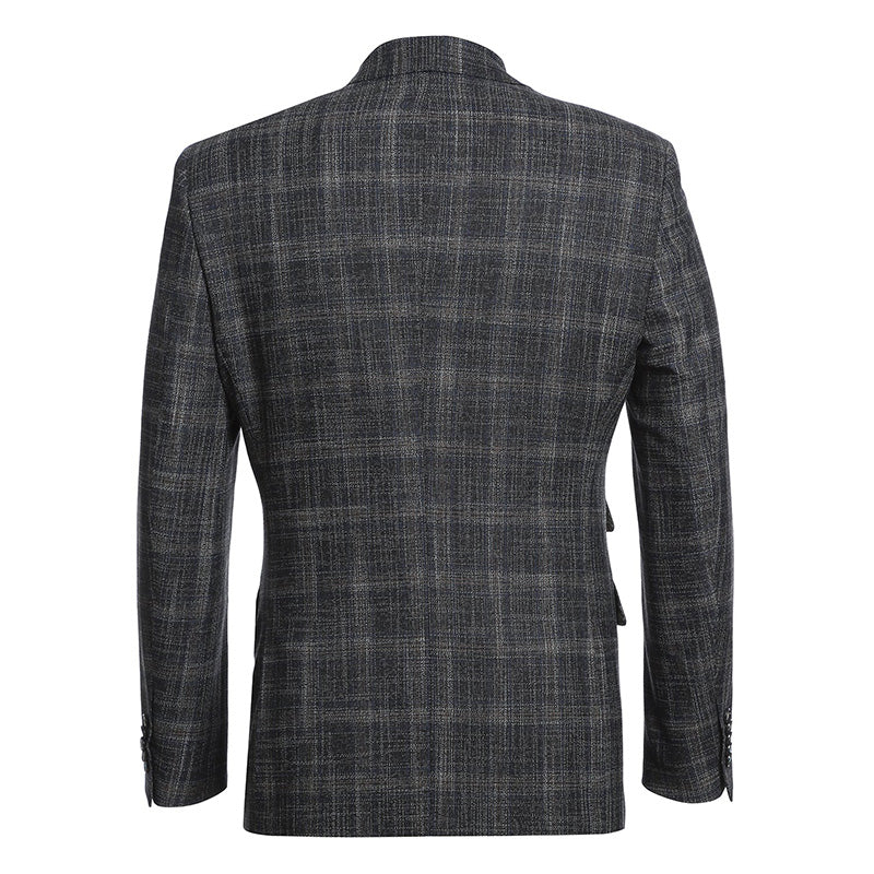 English Laundry 3-Piece Black Check Slim Fit Suit - Suits99