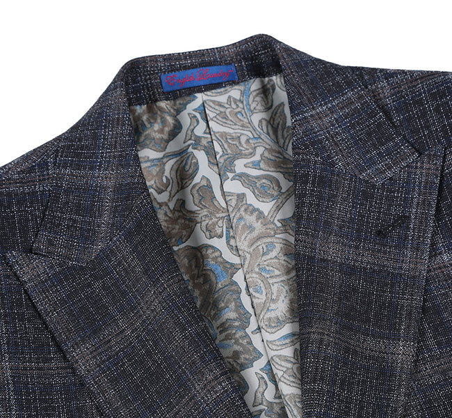 English Laundry 3-Piece Black Check Slim Fit Suit - Suits99
