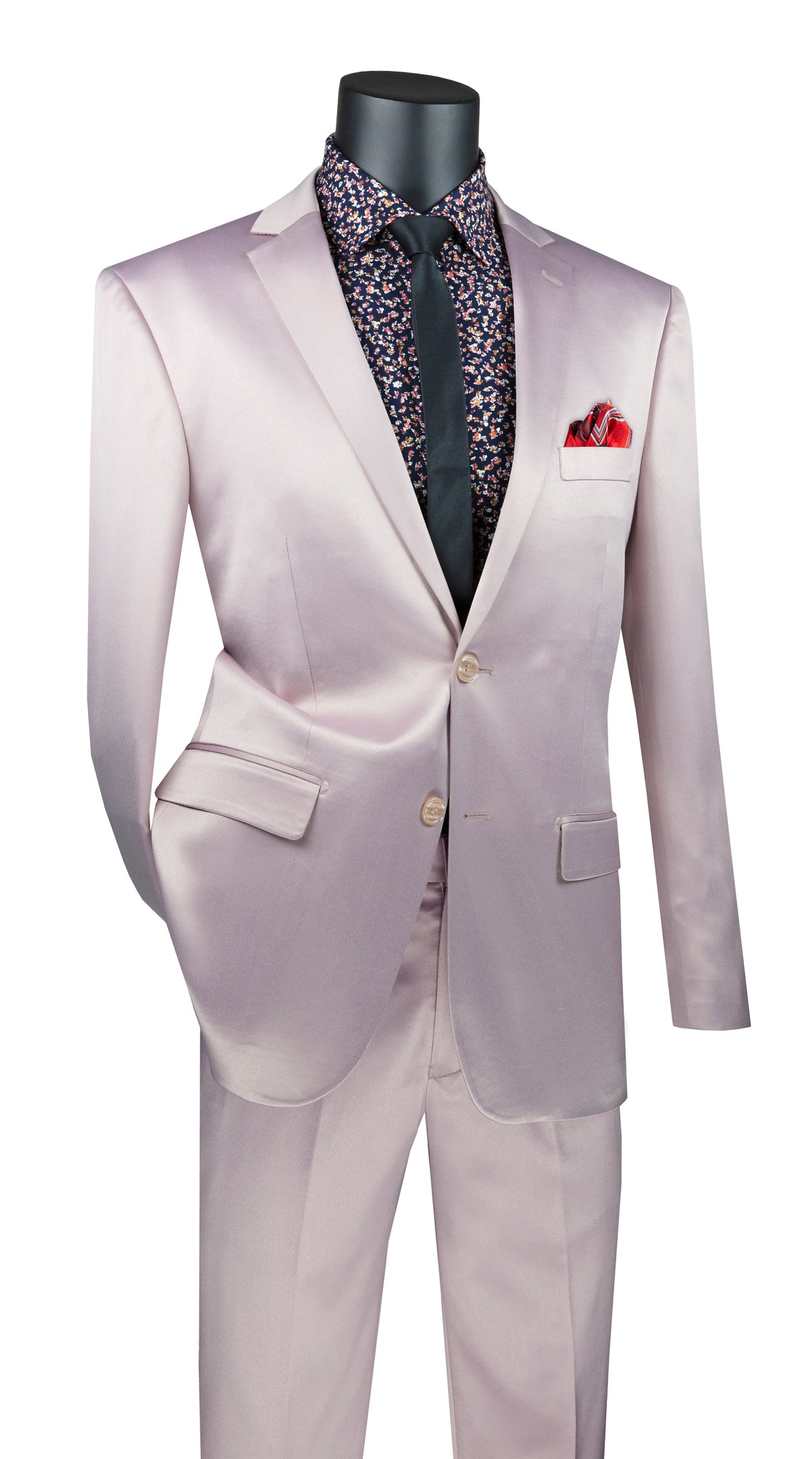Prom Blush Sateen Ultra Slim Fit Suit 2 Buttons 2 Piece - Suits99