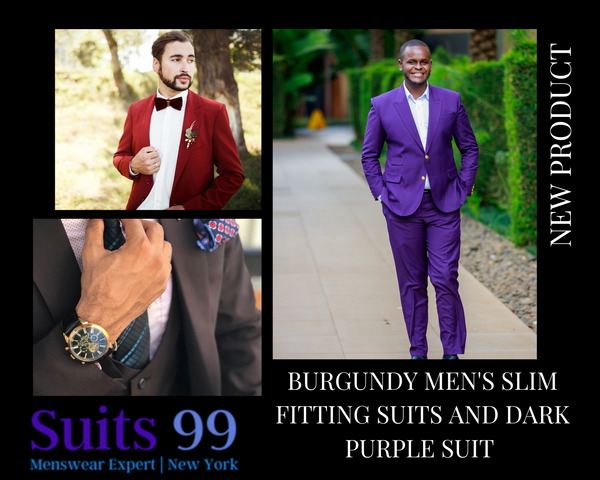 What Makes burgundy men’s slim-fitting suits and dark purple suits So Special?