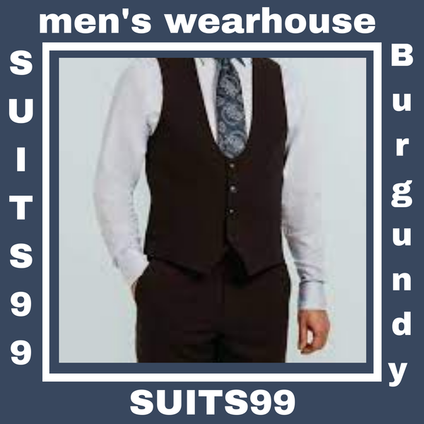 Men’s Wearhouse Burgundy Suit
