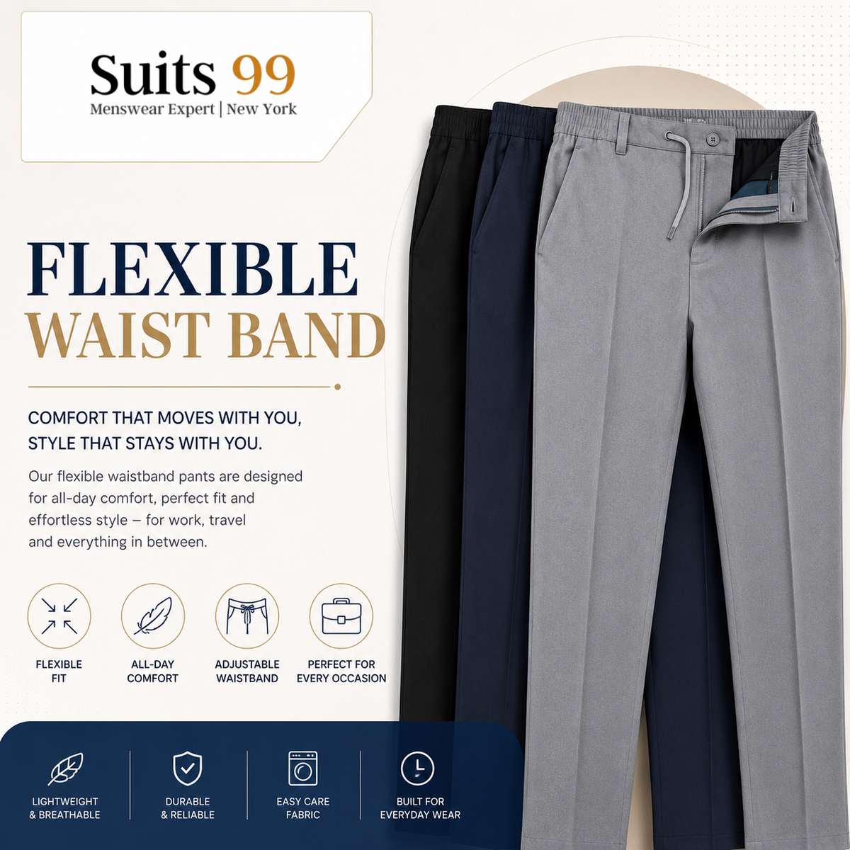 Flexible Waistband Pants: The Perfect Combination of Comfort, Style, and Performance