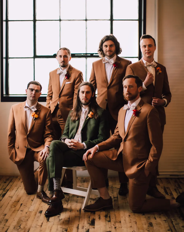 Exploring the Contrasts Between Olive Green and Brown Suit Men's