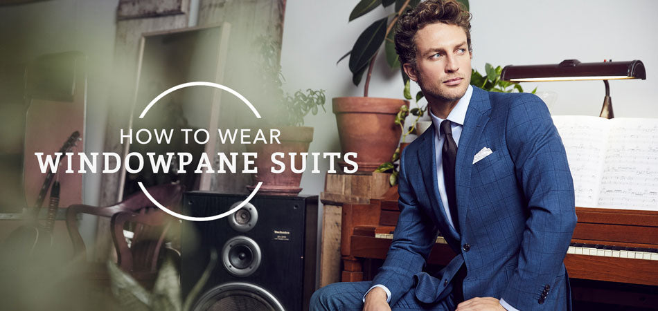 How to Wear a Navy Blue Windowpane Suit