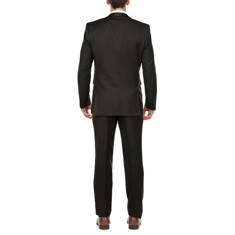 Black 2 Piece Tuxedo Shawl Lapel Slim Fit - Suits99