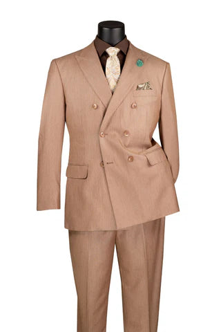 Double Breasted Suit 2 Piece Regular Fit in Mocha