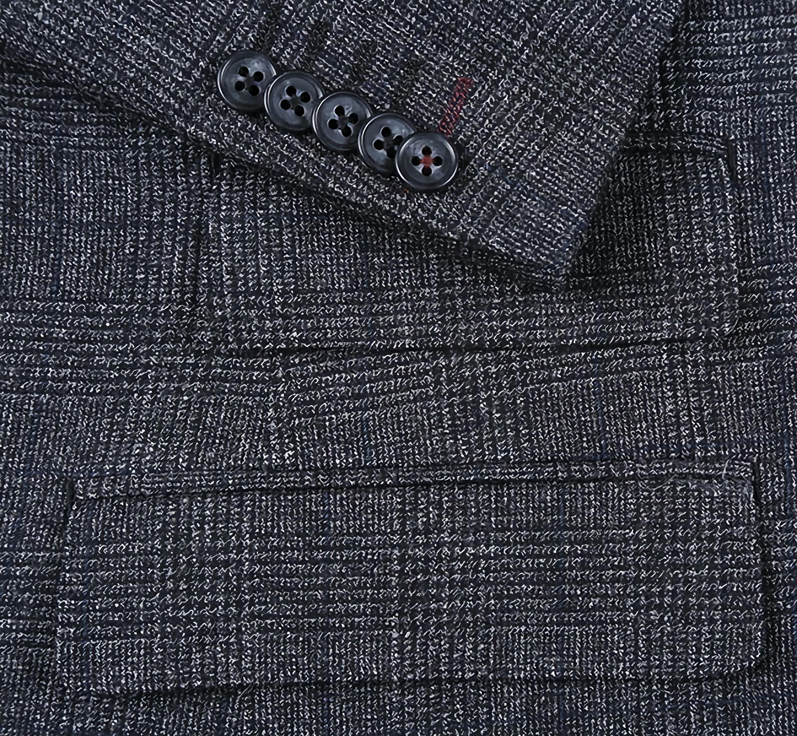 English Laundry 100% Wool Charcoal Checked Slim Fit Suit - Suits99