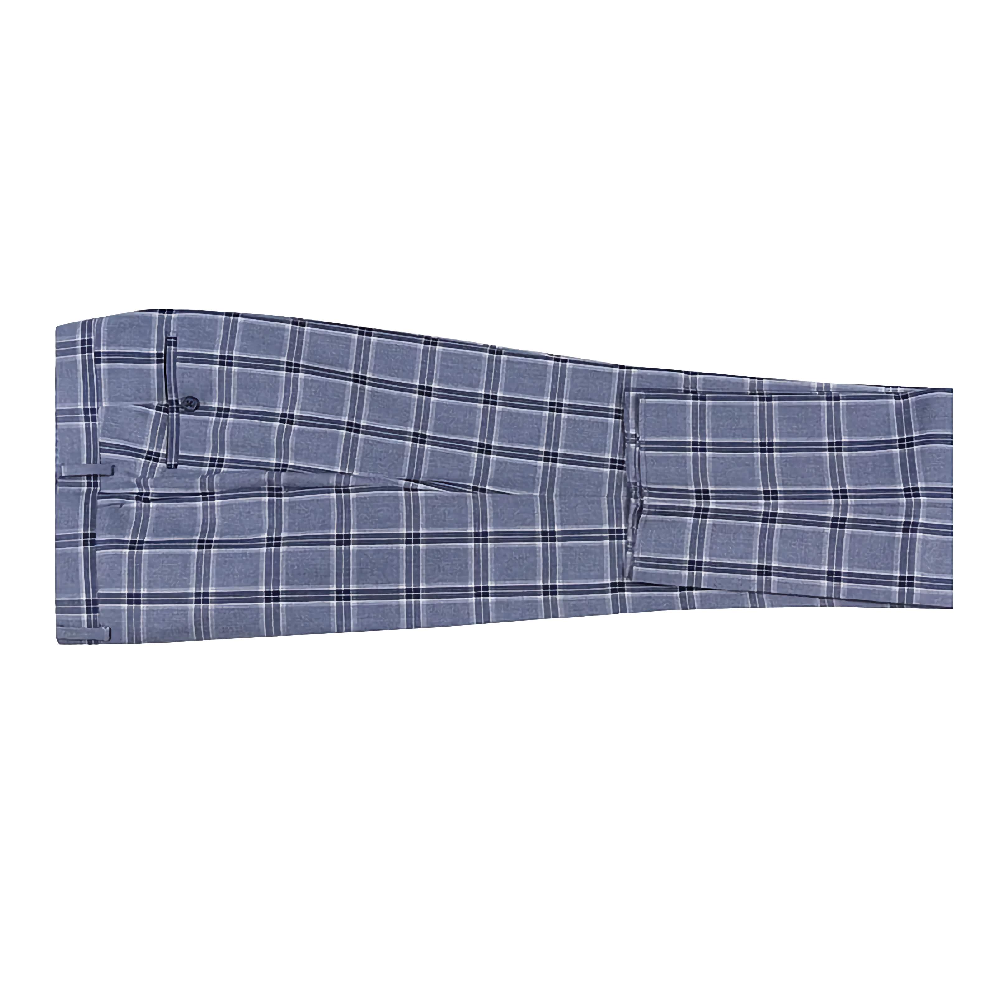 English Laundry 3-Piece Light Gray Checked Slim Fit Suit - Suits99