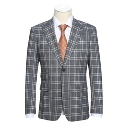English Laundry Dimgray with White Check Slim Fit Suit