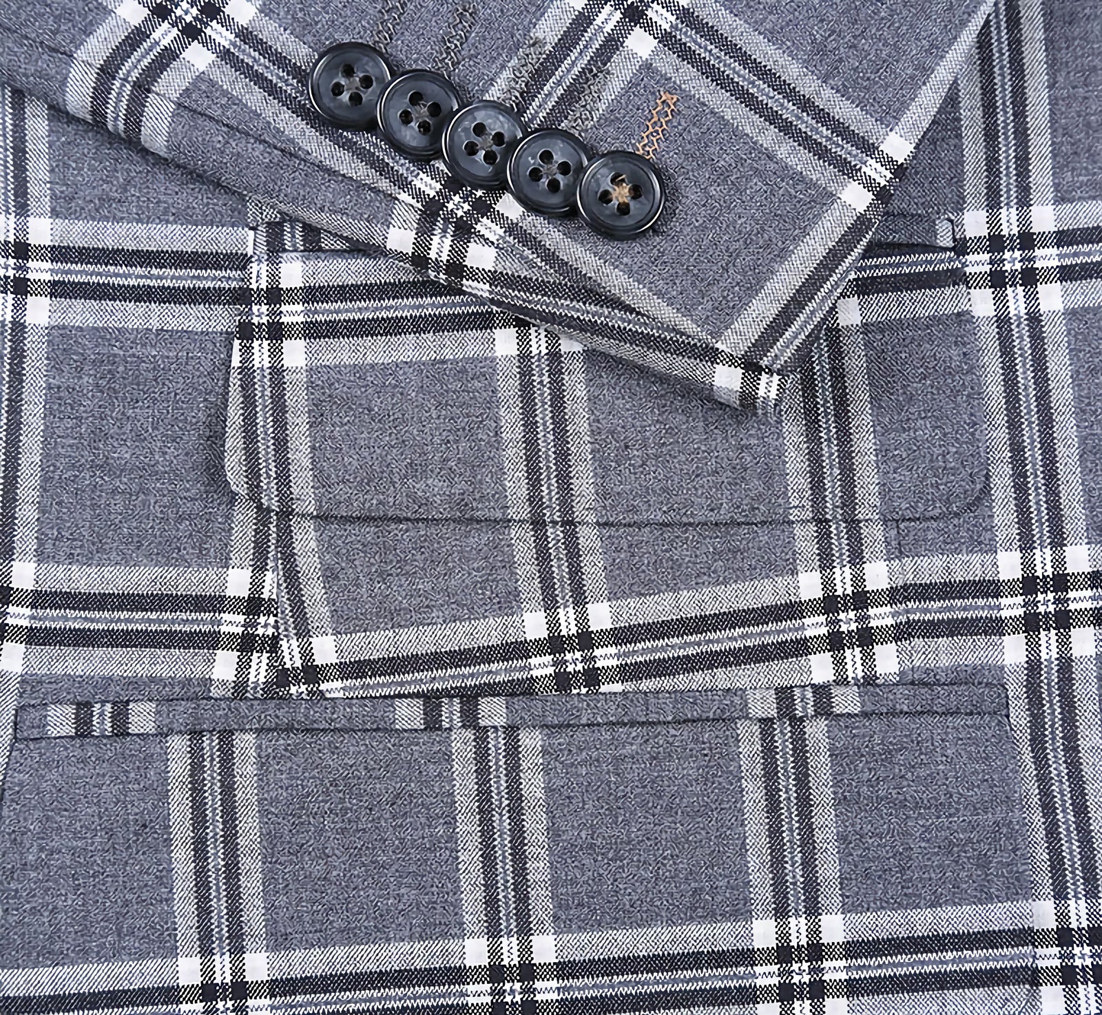Buy English Laundry Dimgray with White Check Slim Fit Suit online – Suits99