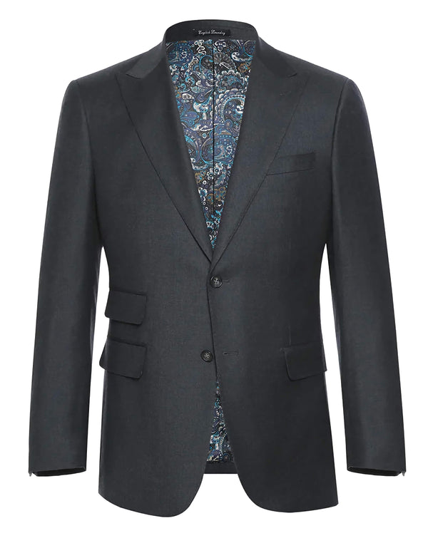 English Laundry Wool & Cashmere Slim Fit 2 Piece Suit in Charcoal