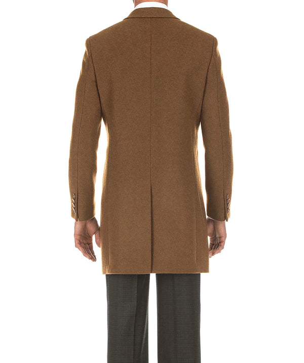 English laundry Camel Fall/Winter Essential Slim Fit Wool Blend Overcoat