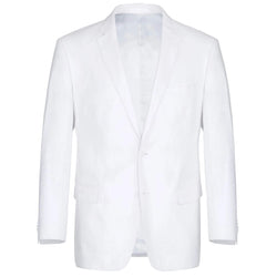Linen Suit 2 Piece 2 Buttons Regular Fit In White - Suits99