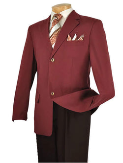 Men's Burgundy Regular Fit Everyday Blazer