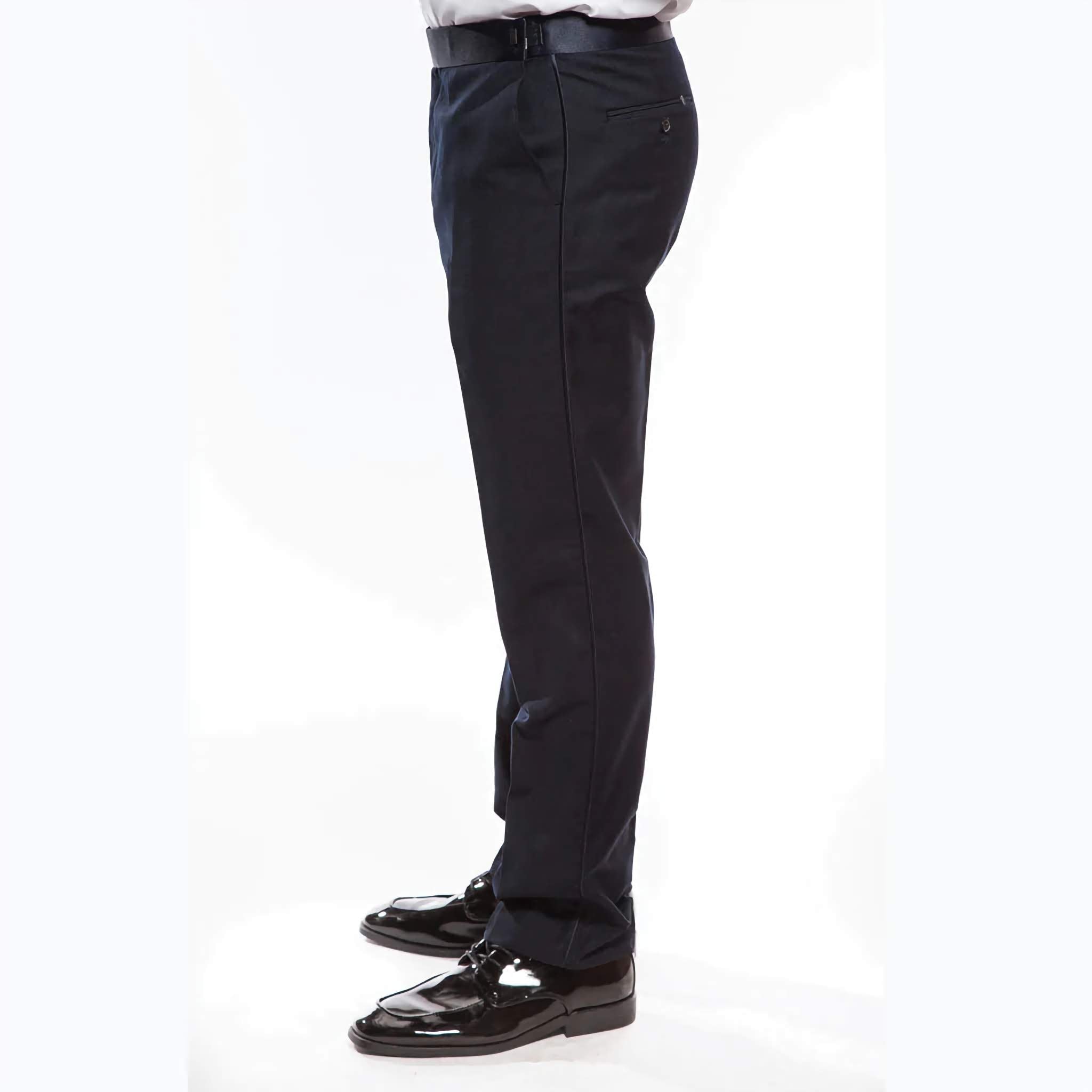 Navy Slim Fit 2 Piece Tuxedo With Satin Peak Lapel - Suits99