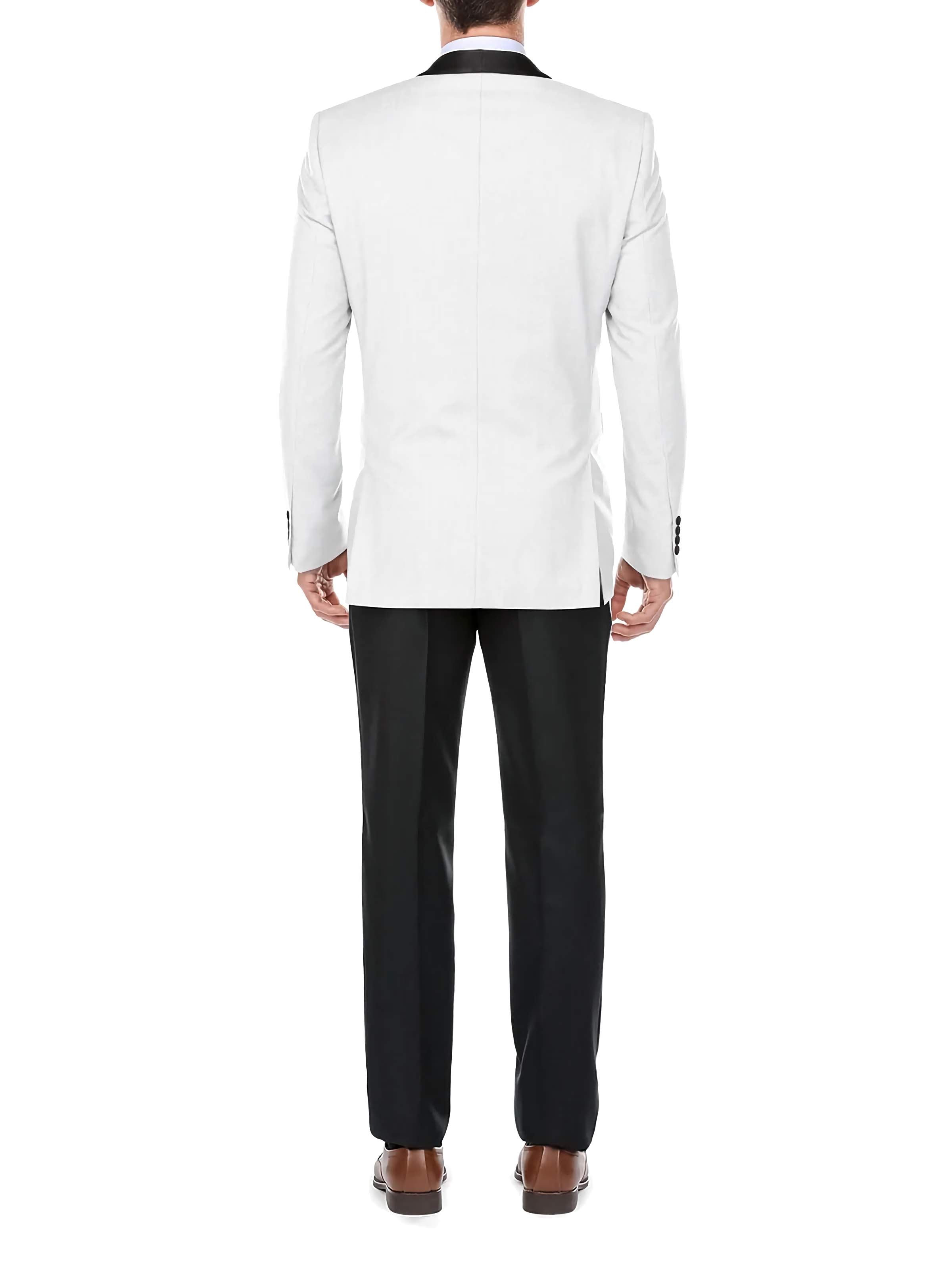 Off White 2 Piece Tuxedo Shawl Lapel Slim Fit - Suits99
