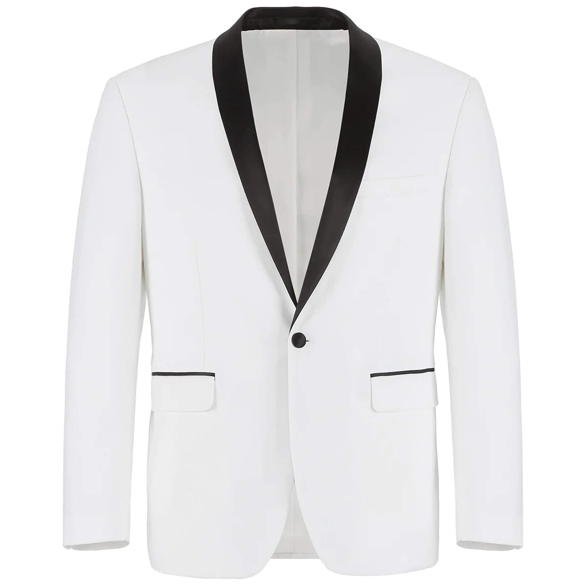 Off White 2 Piece Tuxedo Shawl Lapel Slim Fit - Suits99