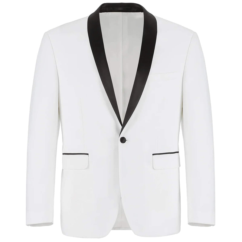 Off White 2 Piece Tuxedo Shawl Lapel Slim Fit - Suits99