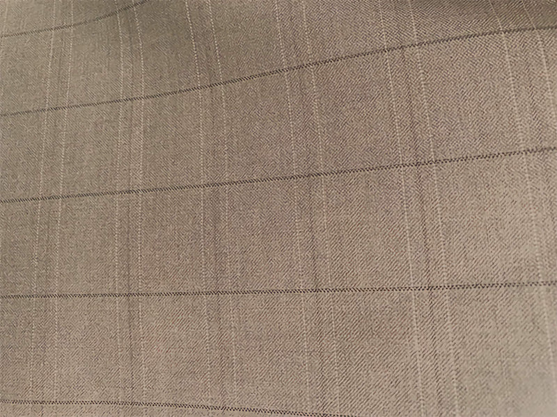 Olympic Collection Glen Plaid Regular Fit Suit 3 Piece Tan - Suits99