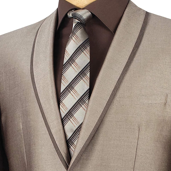 Palace Collection - Beige Men's Slim Fit 2 Piece Tuxedo Shawl Lapel - Suits99