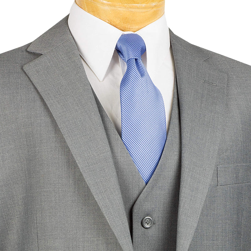 Regular Fit 3 Piece Suit 2 Button Medium Gray