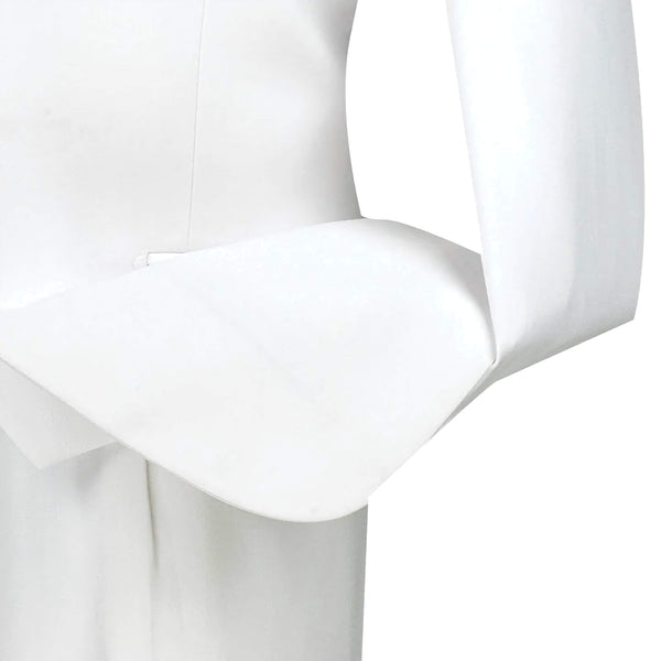 Regular Fit 3 Piece Suit 2 Button White - Suits99