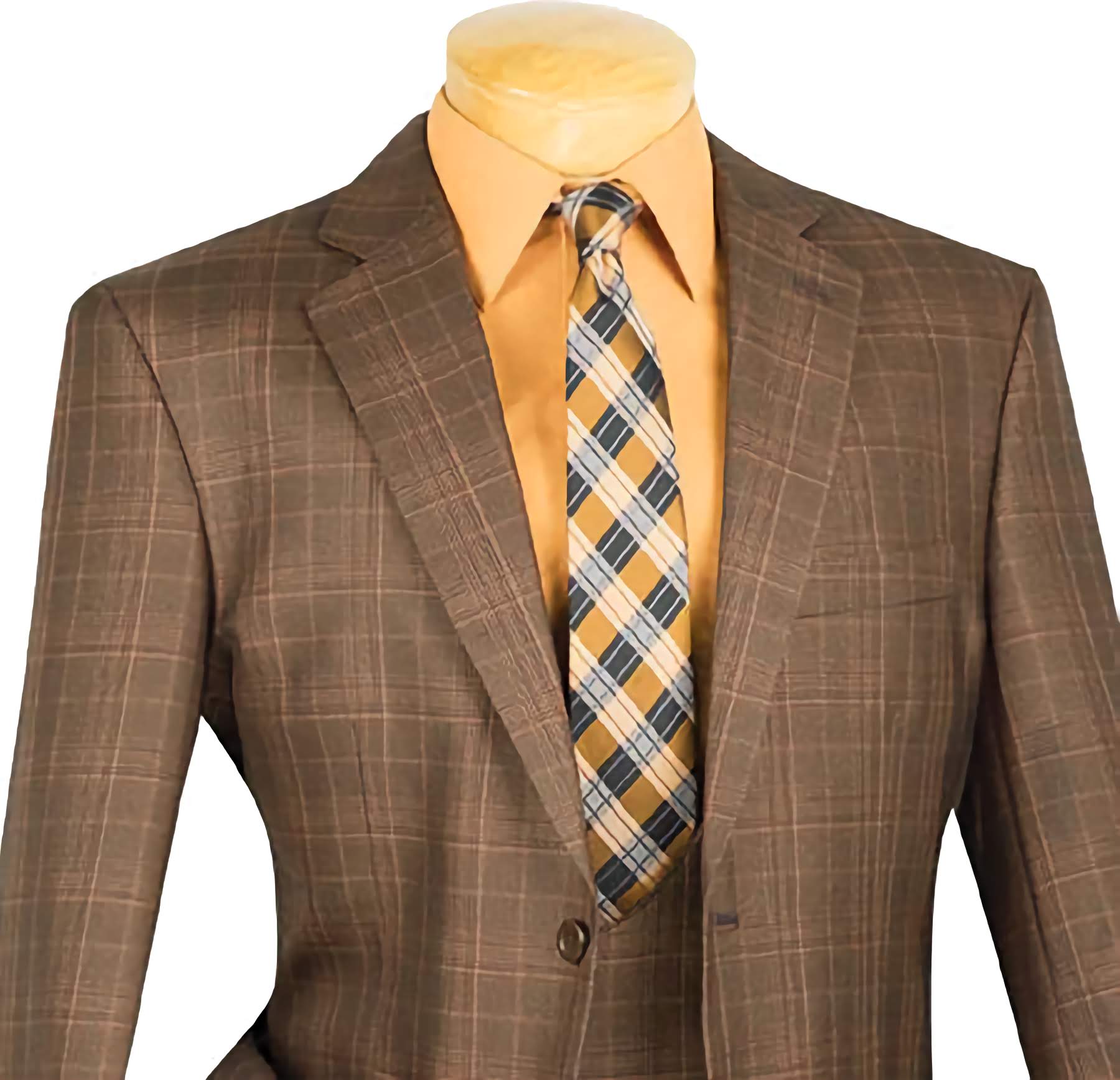 Regular Fit 3 Piece Suit Chestnut - Suits99