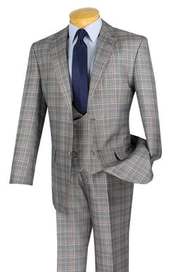 Regular Fit 3 Piece Suit Gray