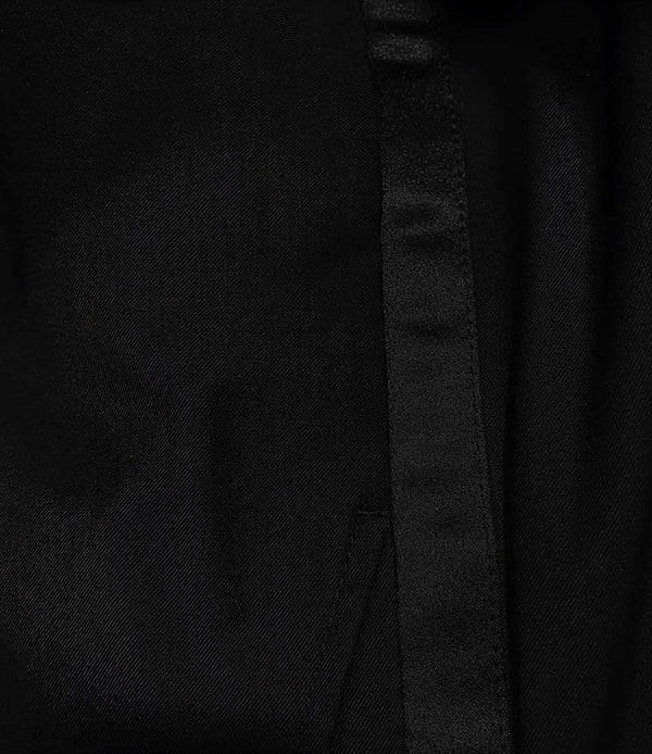 Regular Fit Satin Lapel 2 Piece Tuxedo in Black - Suits99