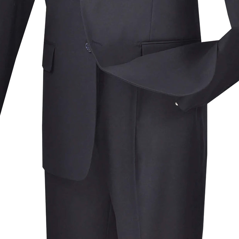 Regular Fit Suit 2 Button 2 Piece in Navy - Suits99