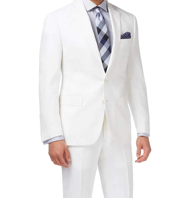 Regular Fit Suit 2 Button 2 Piece in White