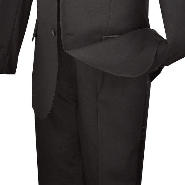 Royale Collection - Regular Fit 2 Piece Tuxedo in Black - Suits99