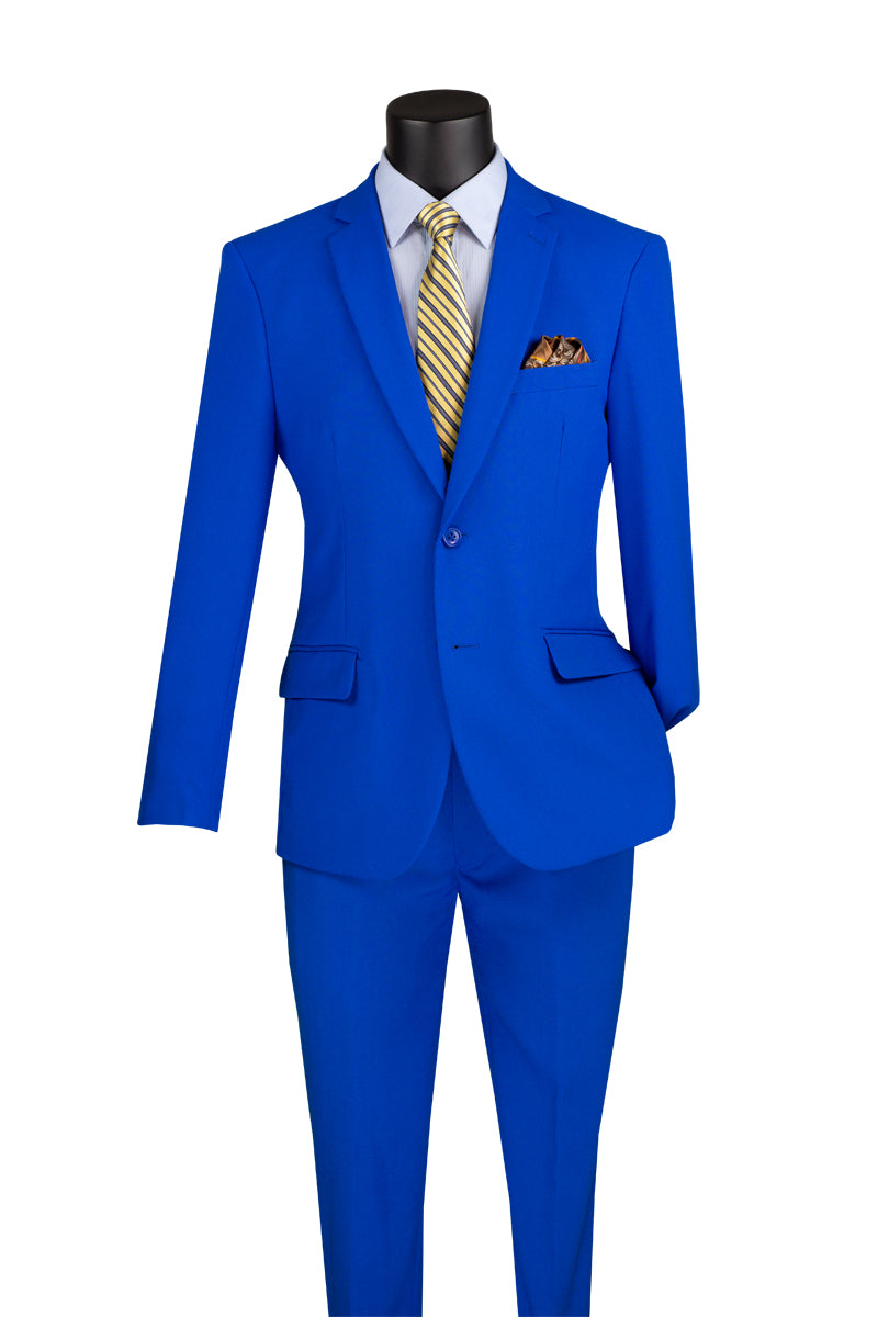 Royal Slim Fit Men's 2 Piece Business Suit 2 Button