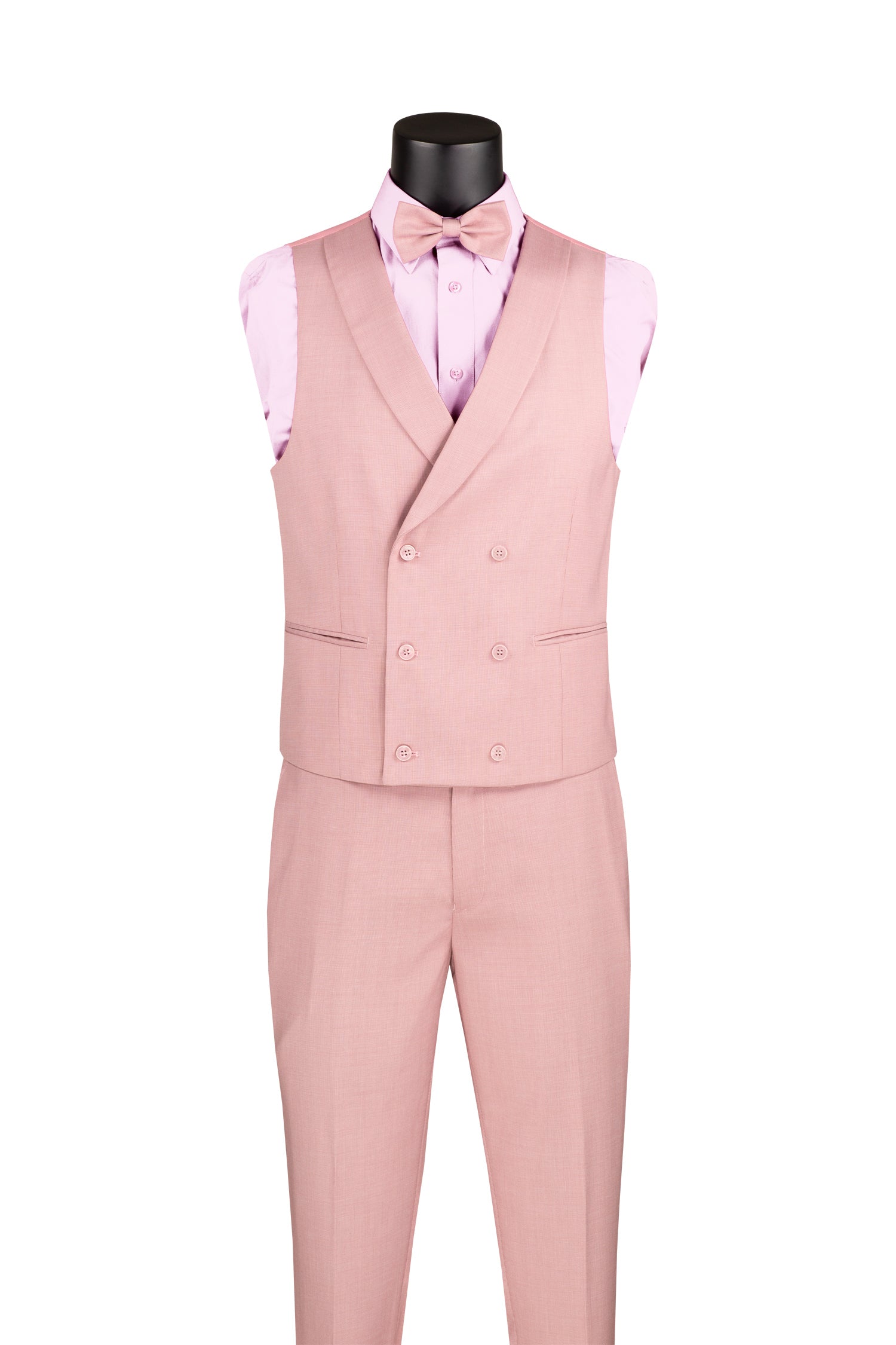 Italia collection Slim Fit Suit 3 Piece 1 Button in Mauve