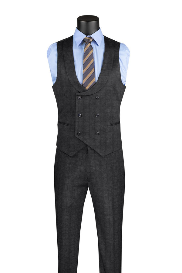 Milano Slim Fit 3 pcs Vested Suits for Men Super Stretch Fabric