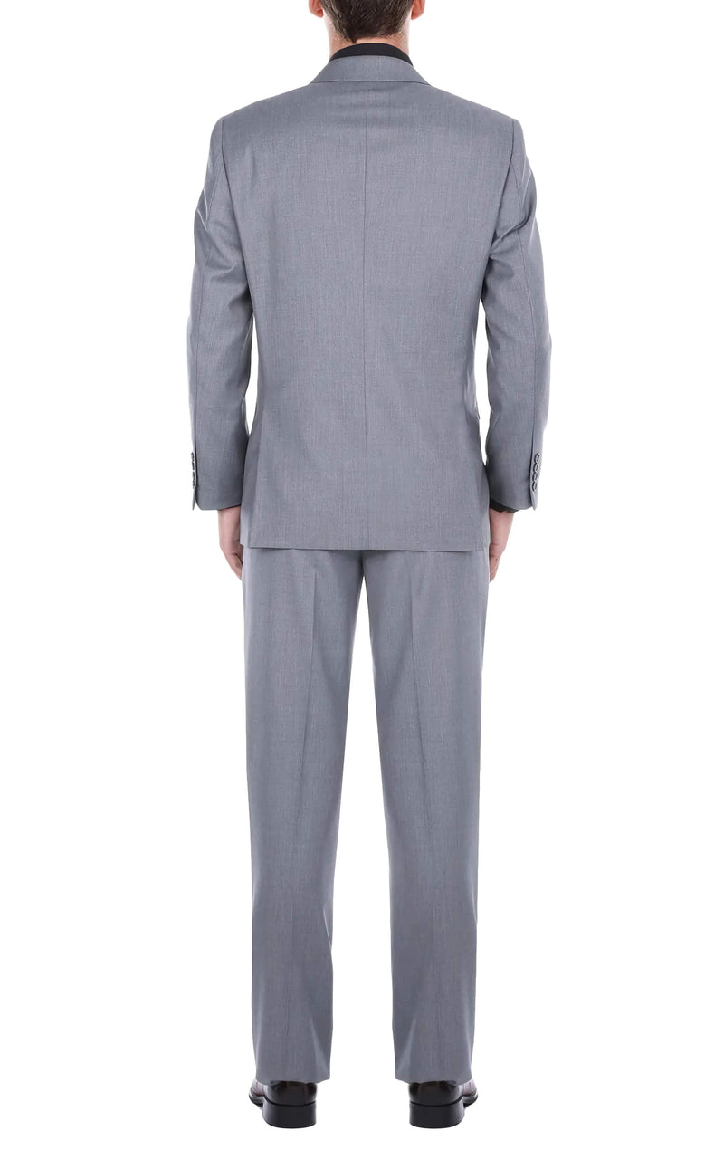 Vanderbilt Collection - Classic 2 Piece Suit 2 Buttons Regular Fit In Gray