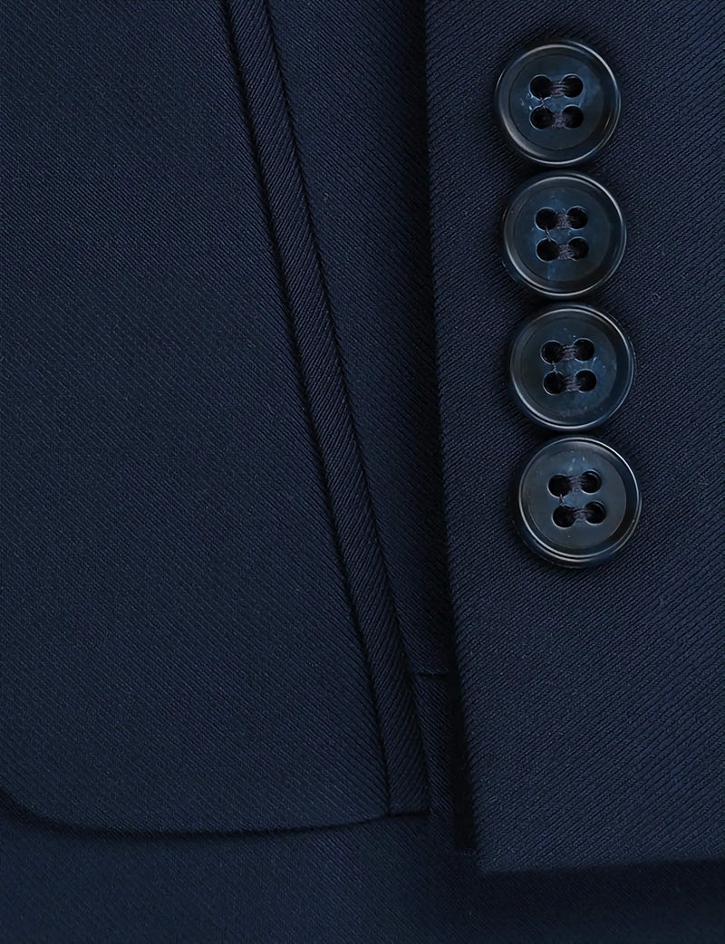 Vanderbilt Collection - Classic 2 Piece Suit 2 Buttons Regular Fit In Navy - Suits99
