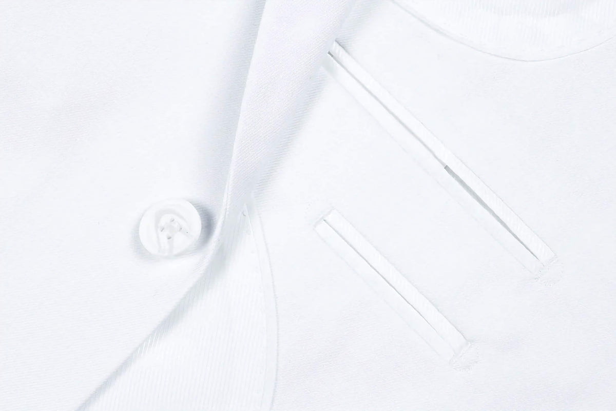Vanderbilt Collection - Classic 2 Piece Suit 2 Buttons Regular Fit In White - Suits99