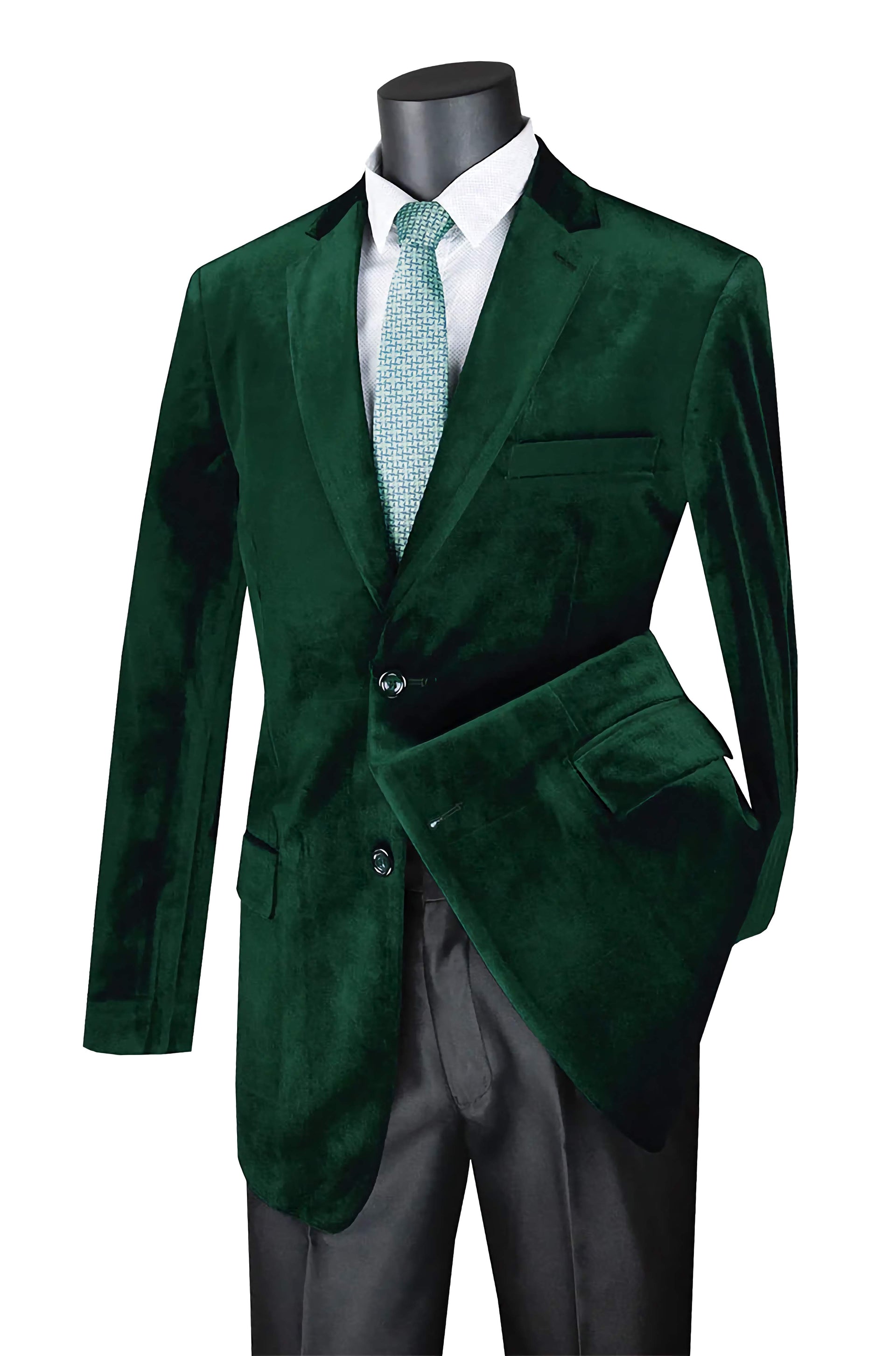 Velvet Regular Fit Fashion Jacket in Emerald M / Emerland