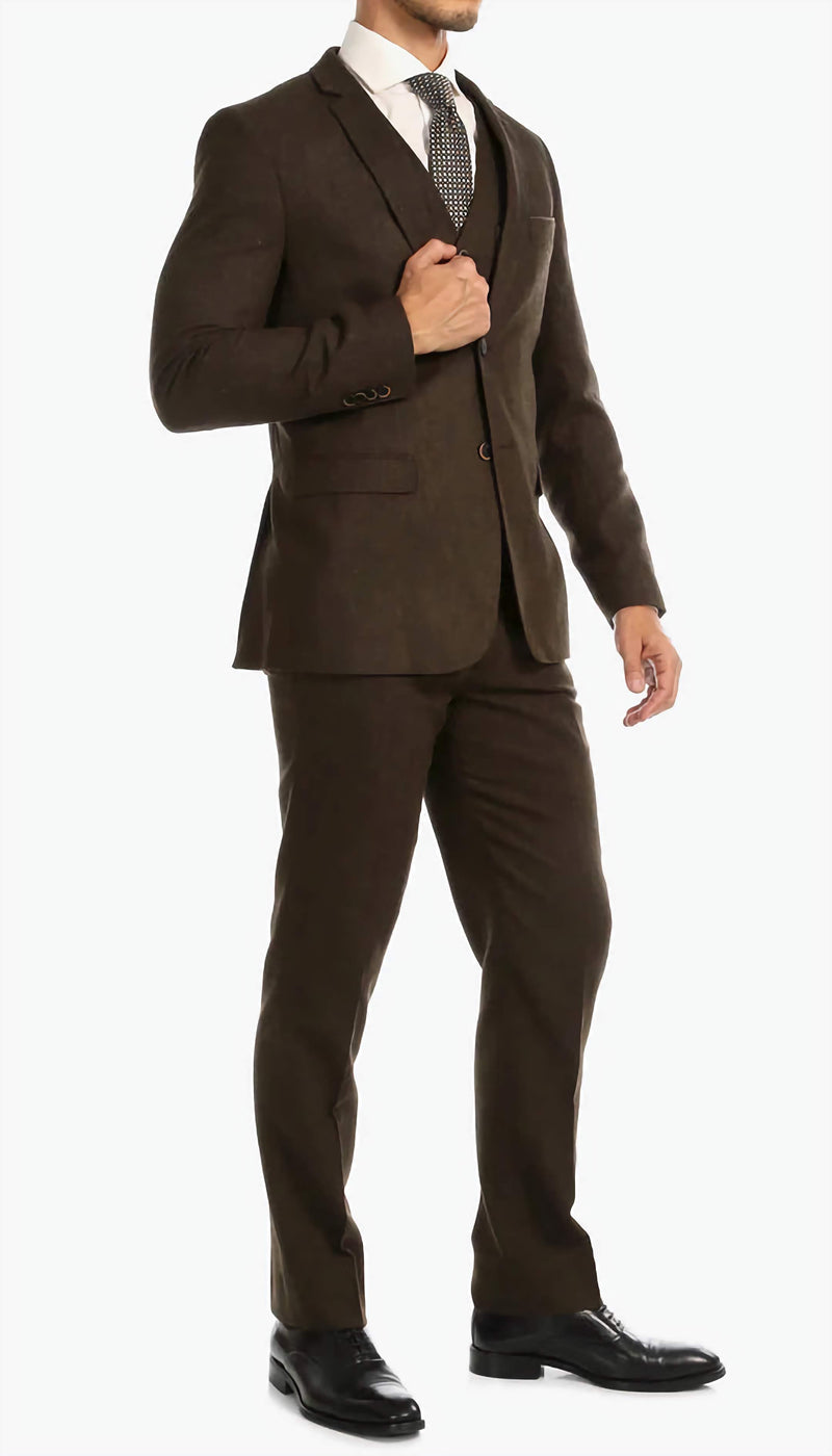 Vintage Tweed 3 Piece Suit Brown