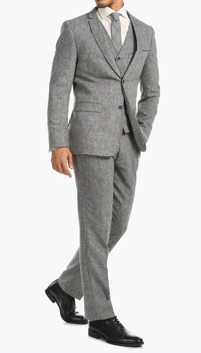 Vintage Tweed 3 Piece Suit Grey